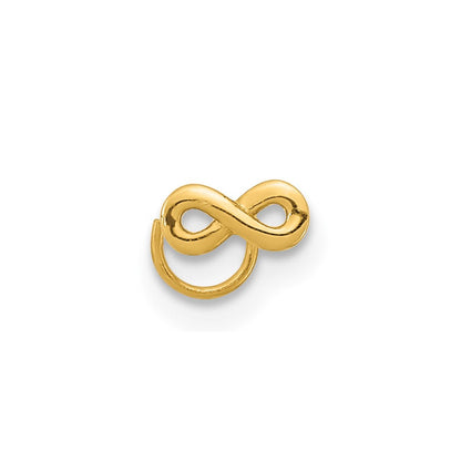 14K Gelbgold 22 Stärke Unendlichkeit Nasen Ring Body Schmuck