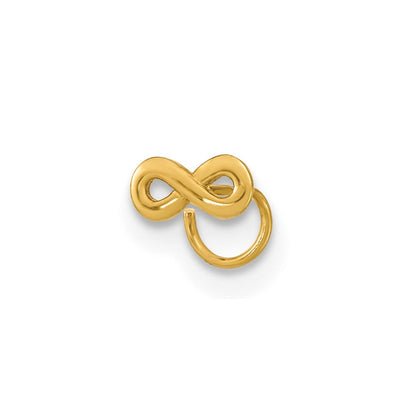 14K Gelbgold 22 Stärke Unendlichkeit Nasen Ring Body Schmuck