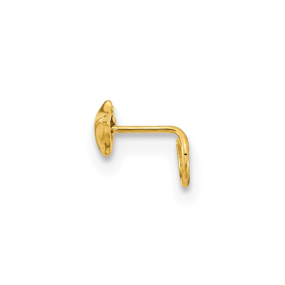 14K Gelbgold 22 Stärke Quadratisch mit Zirkonia Nasen Ring Body Schmuck