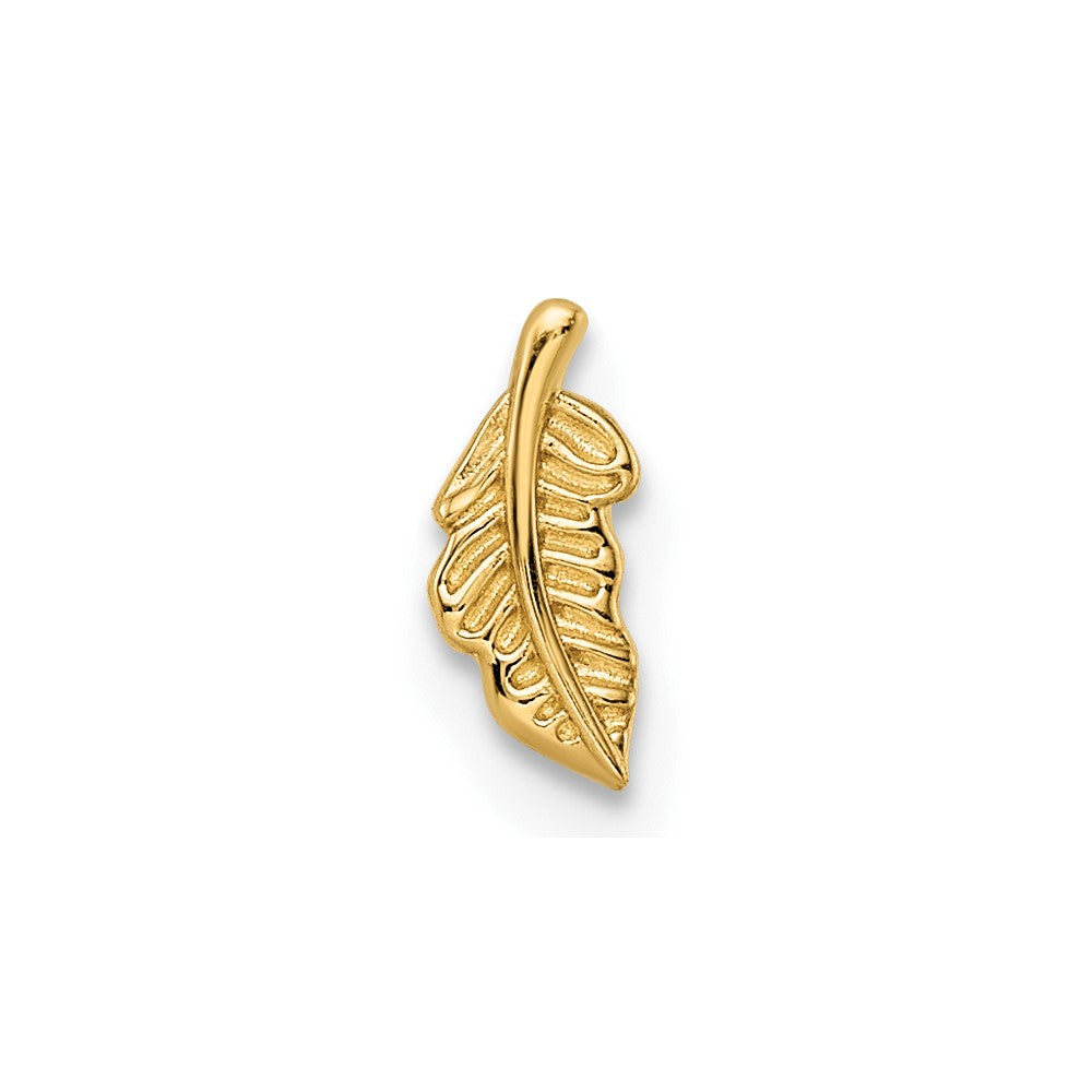 14K Gelbgold 16 Stärke Blatt Labret Ohrstecker