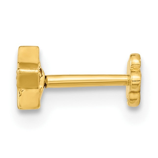 14K Gelbgold 18 Stärke Stern und Zirkonia Cartilage Body Schmuck