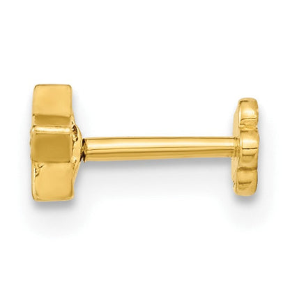 14K Gelbgold 18 Stärke Stern und Zirkonia Cartilage Body Schmuck