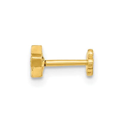 14K Gelbgold 18 Stärke Stern und Zirkonia Cartilage Body Schmuck