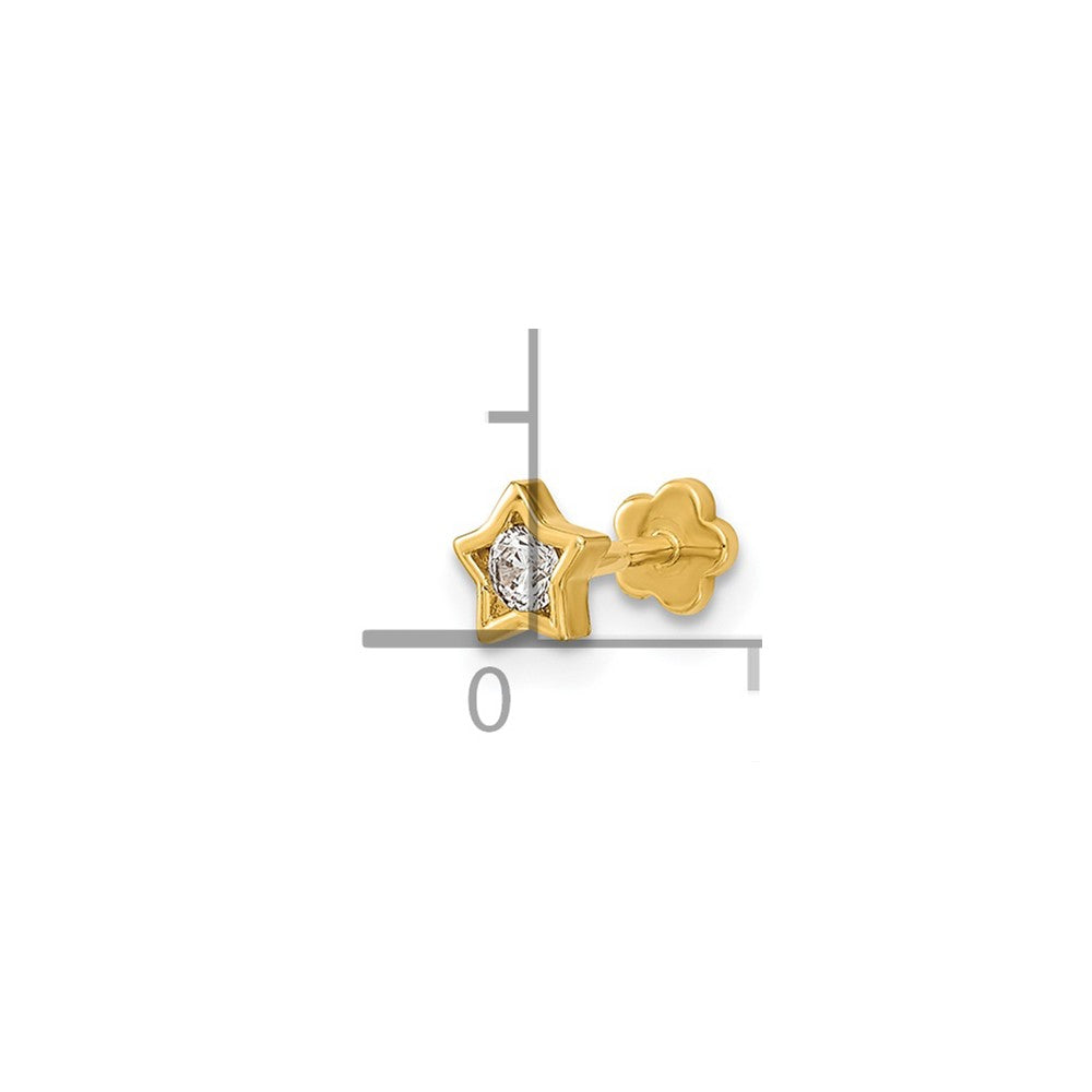 14K Gelbgold 18 Stärke Stern und Zirkonia Cartilage Body Schmuck