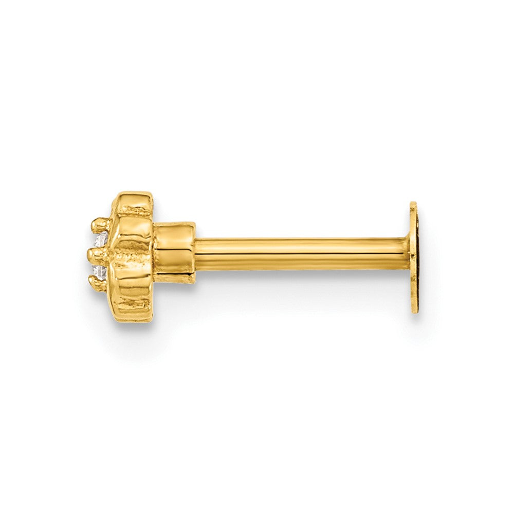 14K Gelbgold 18 Stärke Blume Zirkonia Cartilage Body Schmuck