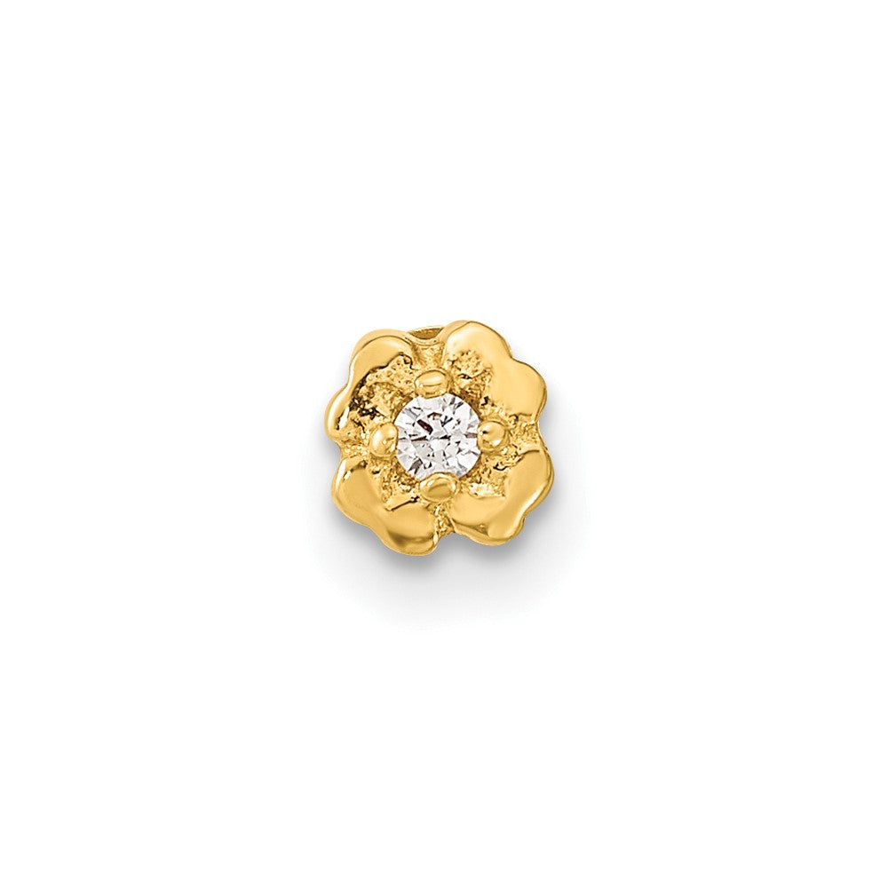 14K Gelbgold 18 Stärke Blume Zirkonia Cartilage Body Schmuck
