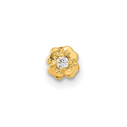 14K Gelbgold 18 Stärke Blume Zirkonia Cartilage Body Schmuck