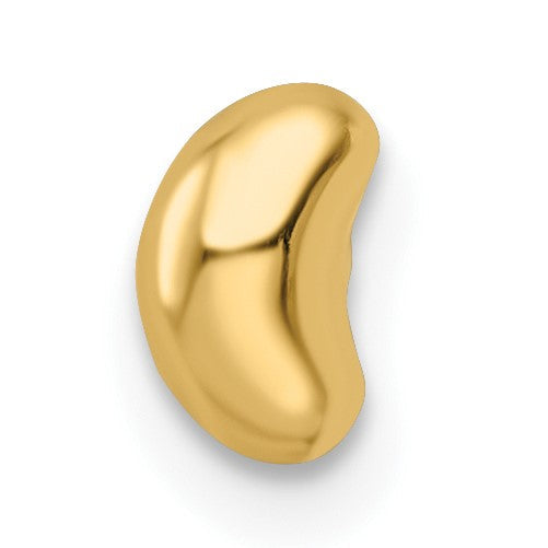 14K Gelbgold 18 Stärke Crescent Mond Labret Ohrstecker