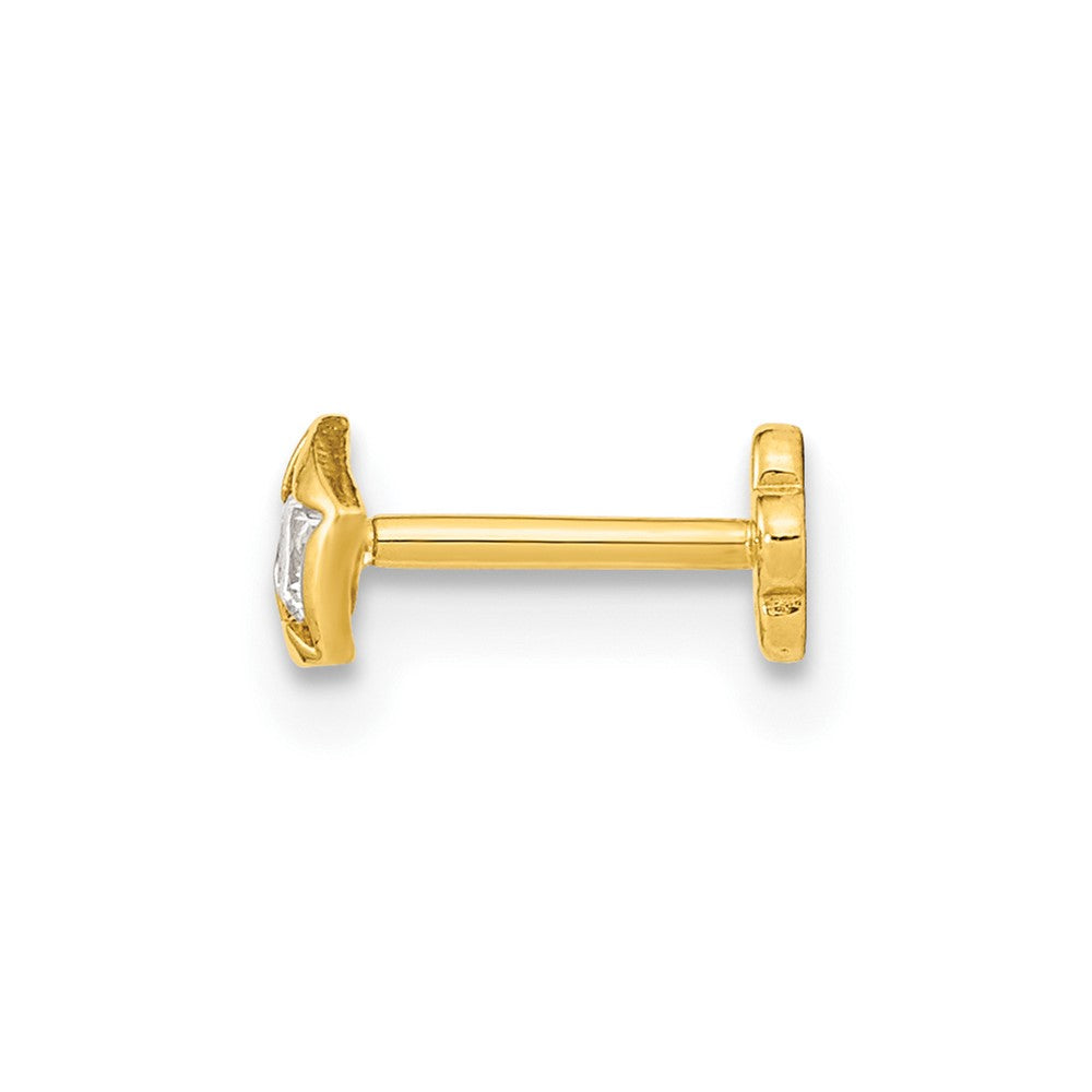 14K Gelbgold 18 Stärke Zirkonia Stern Cartilage Body Schmuck