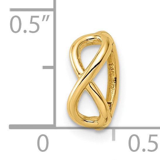 14K Gelbgold 16 Stärke Unendlichkeit Symbol Cartilage Ring