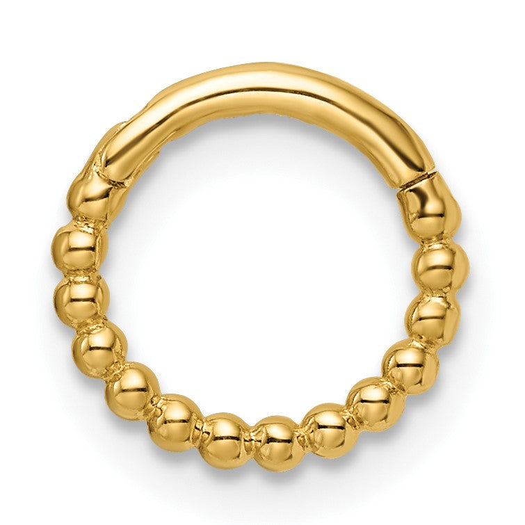 14K Gelbgold 14 Stärke Gekugelt Cartilage Ring