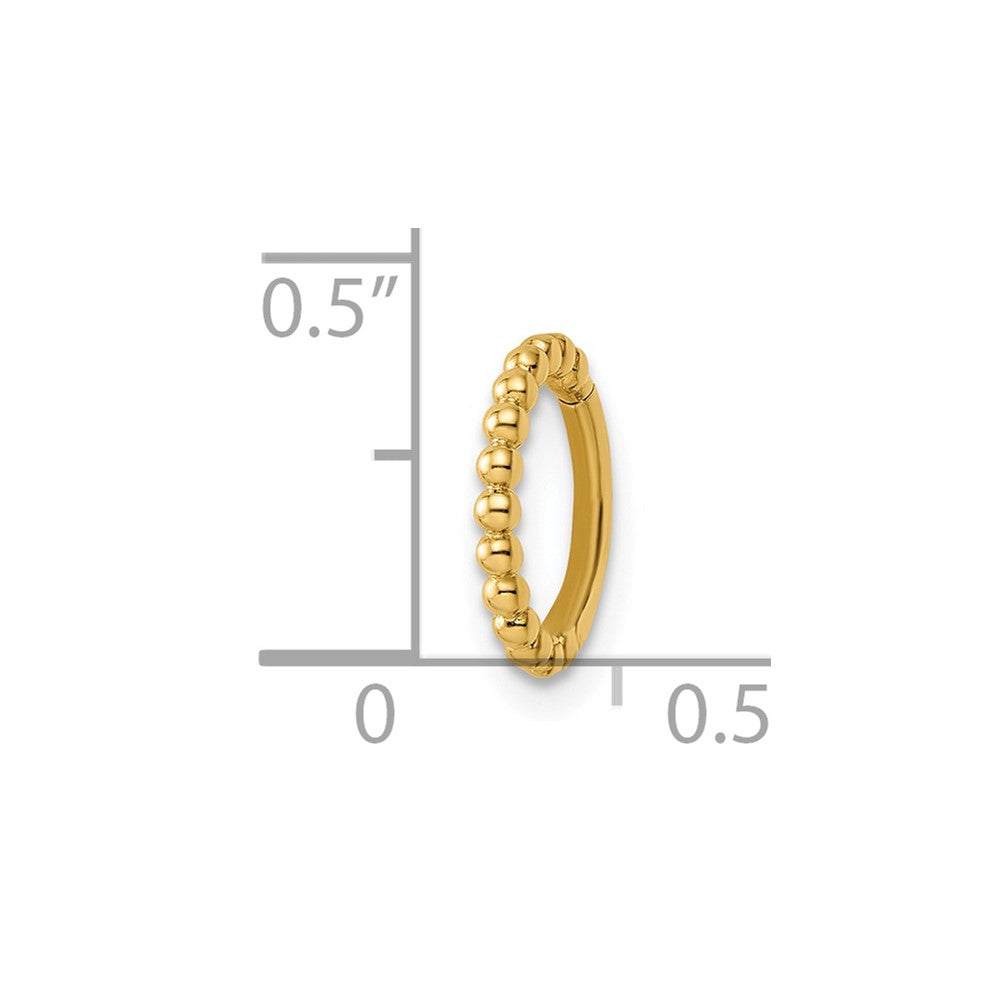 14K Gelbgold 14 Stärke Gekugelt Cartilage Ring