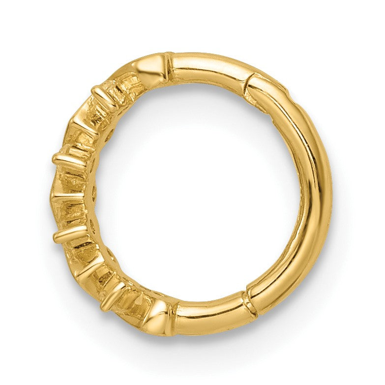14K Gelbgold 16 Stärke Zirkonia Cartilage Ring