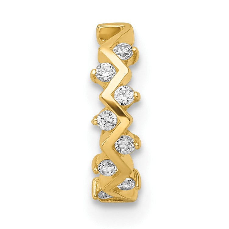 14K Gelbgold 16 Stärke Zirkonia Cartilage Ring
