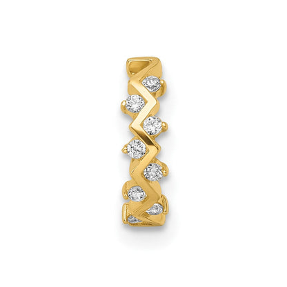 14K Gelbgold 16 Stärke Zirkonia Cartilage Ring