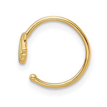 14K Gelbgold 20 Stärke Muschel Nasen Ring / Ohr Manschette