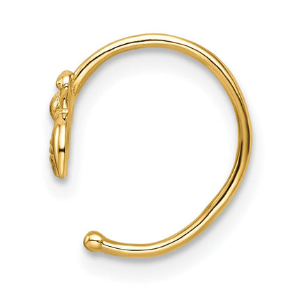 14K Gelbgold 18 Stärke Bumble Biene Nasen Ring / Ohr Manschette
