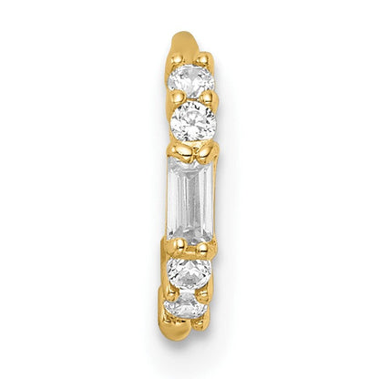 14K Gelbgold 20 Stärke Zirkonia Nasen Ring / Ohr Manschette