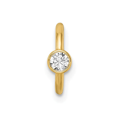 14K Gelbgold 16 Stärke Poliert Zirkonia Cartilage Ring