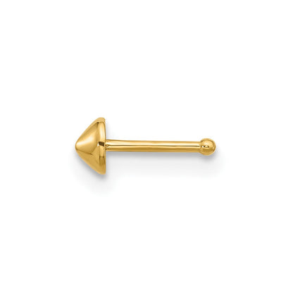 14K Gelbgold Poliert Nasen Ohrstecker