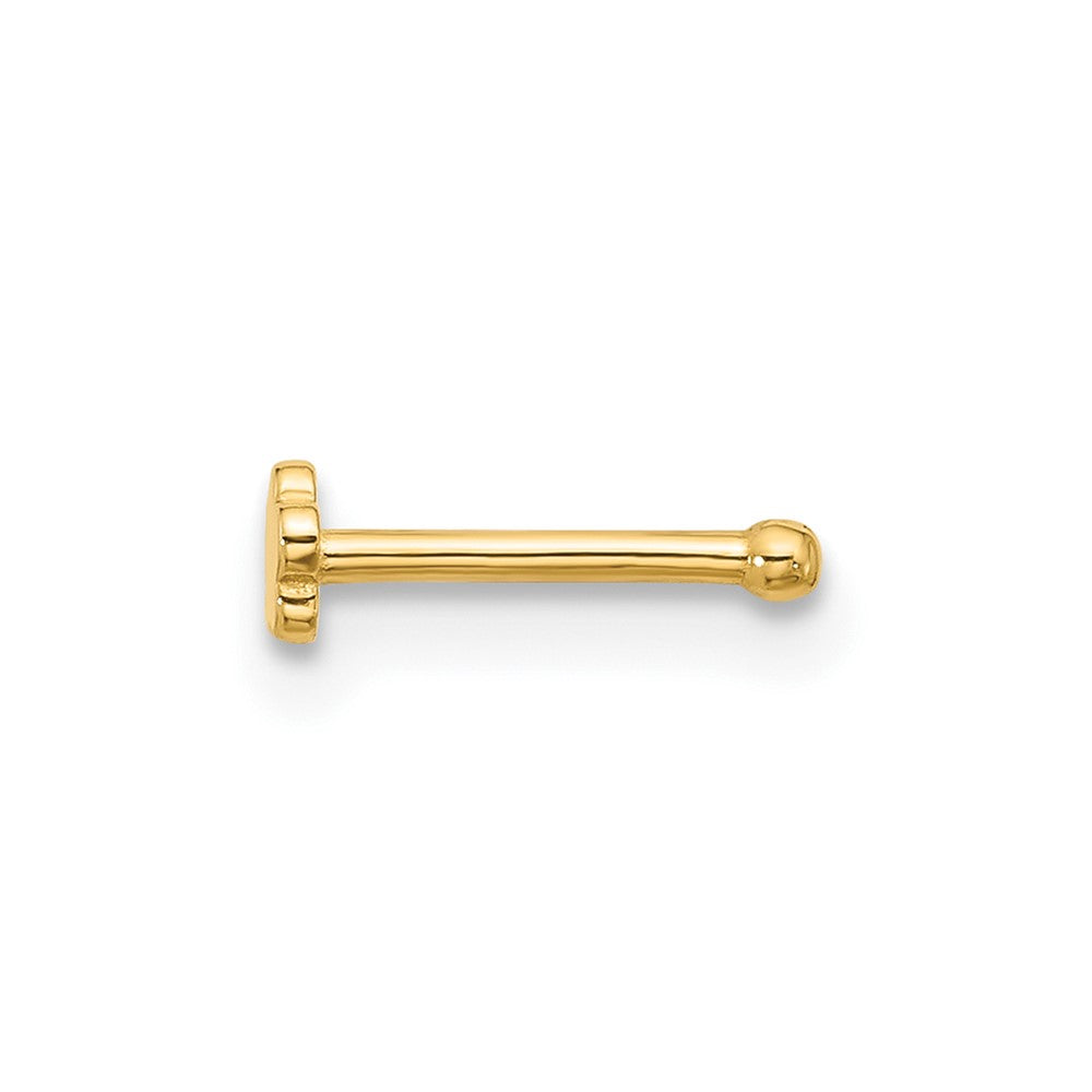 14K Gelbgold Poliert Blume Nasen Ohrstecker