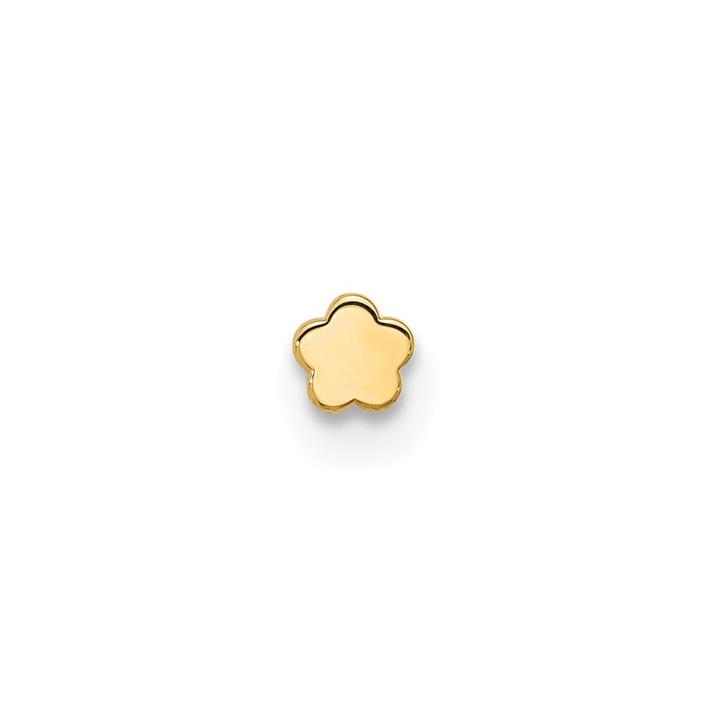14K Gelbgold Poliert Blume Nasen Ohrstecker