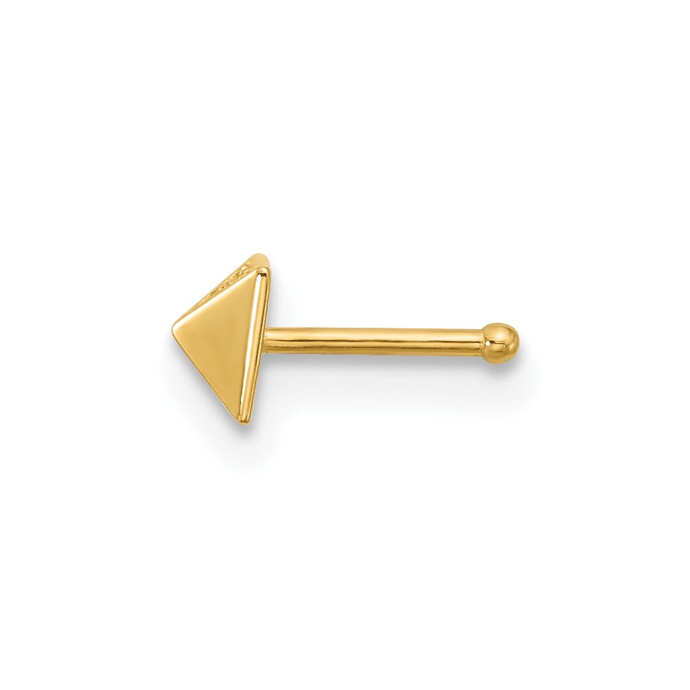 14K Gelbgold Poliert Zirkonia Nasen Ohrstecker