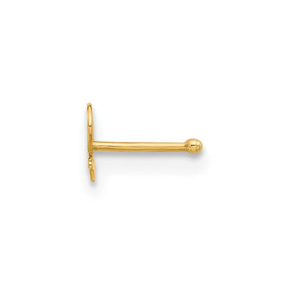 14K Gelbgold Poliert Female Symbol Nasen Ohrstecker
