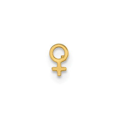 14K Gelbgold Poliert Female Symbol Nasen Ohrstecker