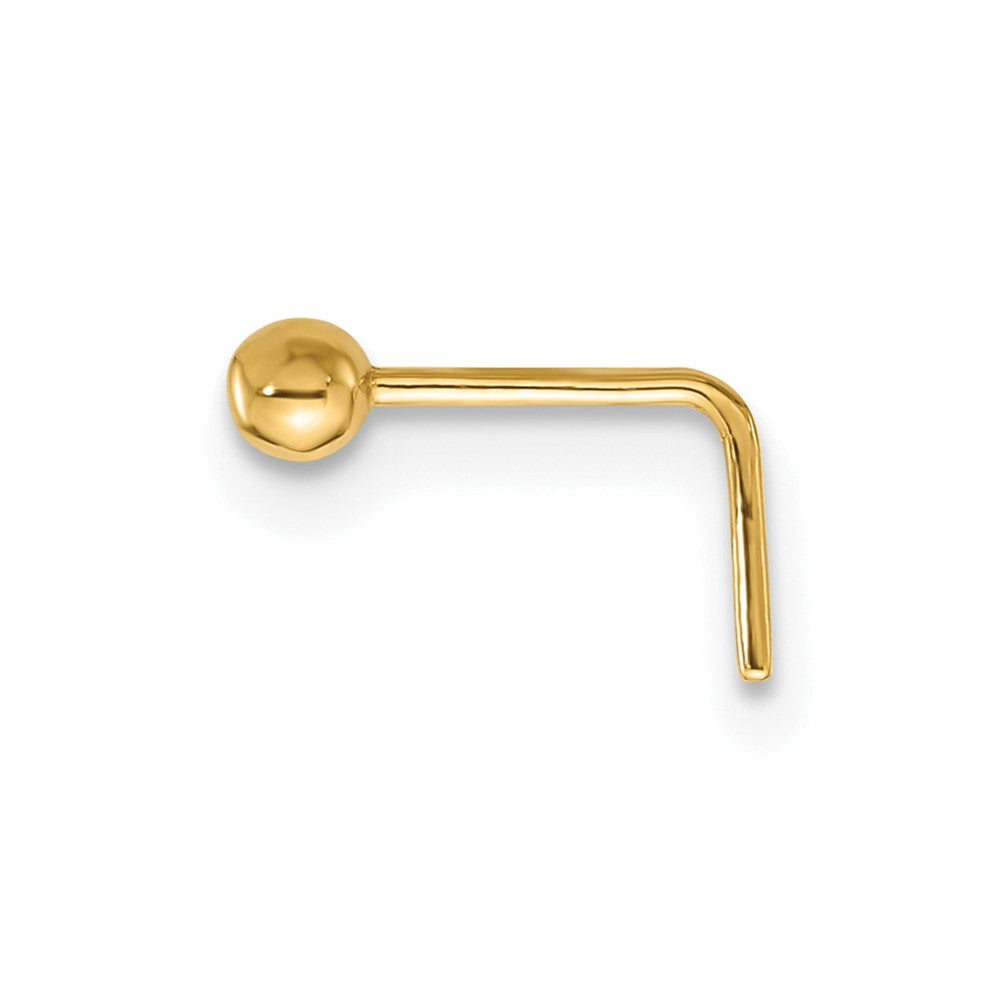14K Gelbgold Poliert 2.5mm Kugel Nasen Ohrstecker