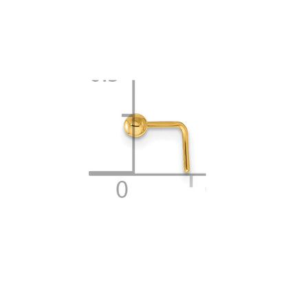 14K Gelbgold Poliert 2.5mm Kugel Nasen Ohrstecker