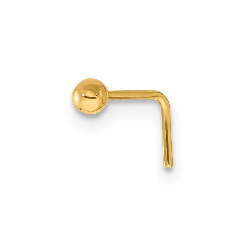 14K Gelbgold Poliert 2.5mm Kugel Nasen Ohrstecker