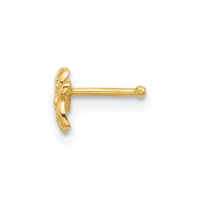 14K Gelbgold Poliert Spider Nasen Ohrstecker