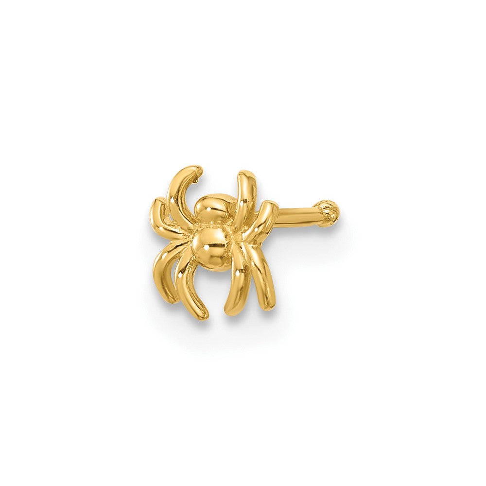 14K Gelbgold Poliert Spider Nasen Ohrstecker