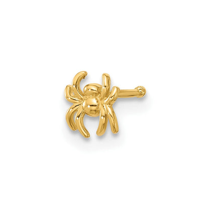 14K Gelbgold Poliert Spider Nasen Ohrstecker