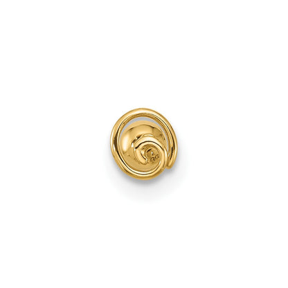 14K Gelbgold Poliert Wirbel Cartilage Ohrstecker