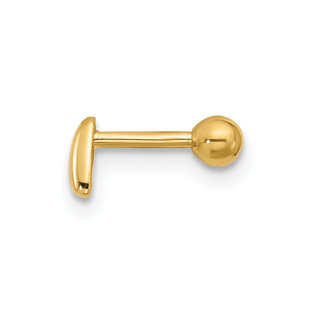 14K Gelbgold Poliert Zirkonia Dreieck Cartilage Ohrstecker