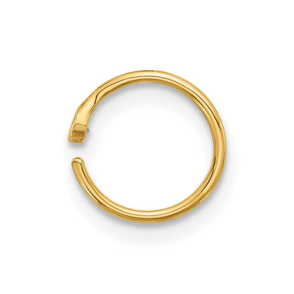 14K Gelbgold Poliert Zirkonia Nasen Ring