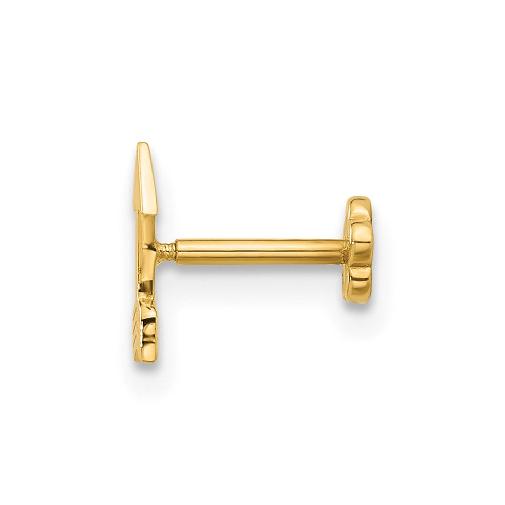 14K Gelbgold Poliert Pfeil Cartilage Body Schmuck