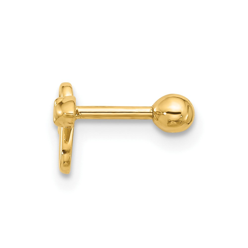14K Gelbgold Poliert Schlange Cartilage Ohrstecker