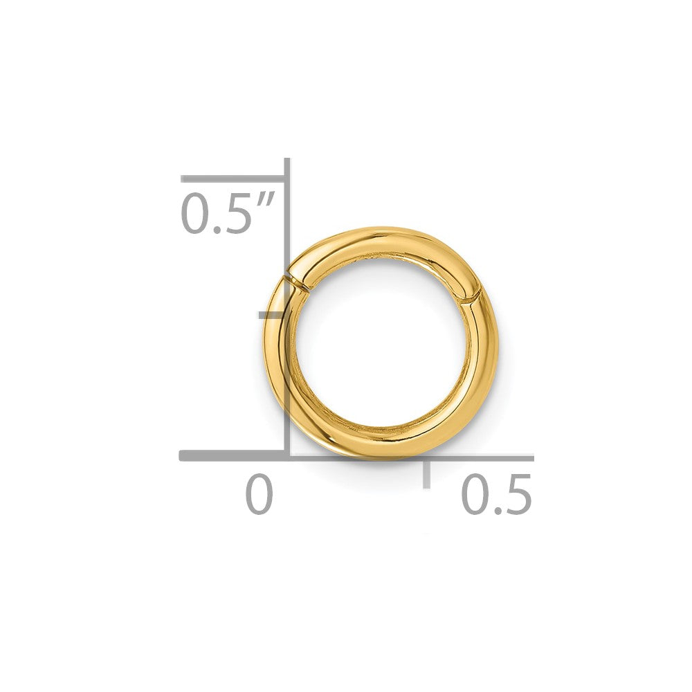 14K Gelbgold Klappbar Creole Cartilage Body Schmuck