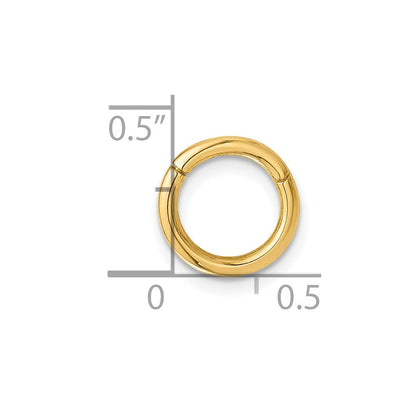 14K Gelbgold Klappbar Creole Cartilage Body Schmuck