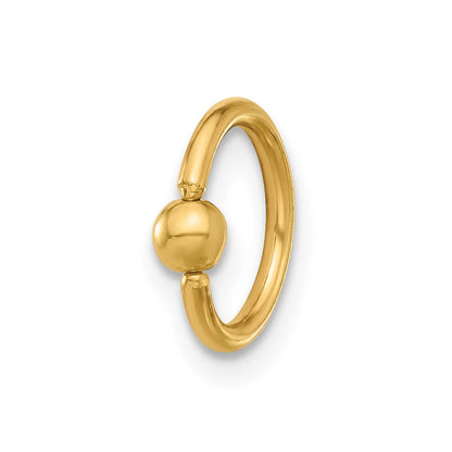 14K Gelbgold Poliert Septum Cartilage Ring