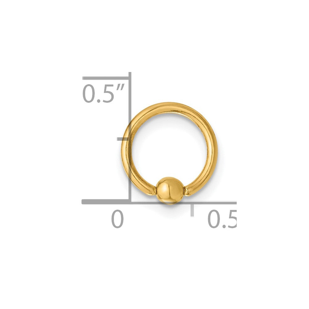 14K Gelbgold Poliert Septum Cartilage Ring