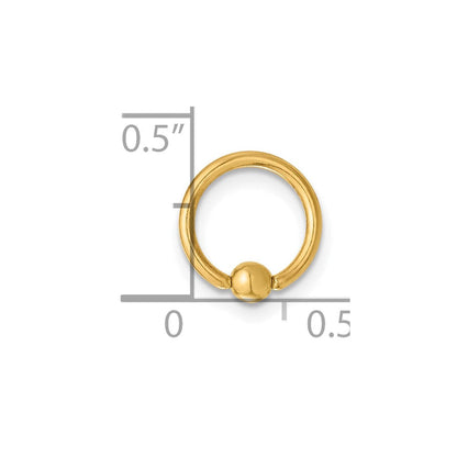 14K Gelbgold Poliert Septum Cartilage Ring