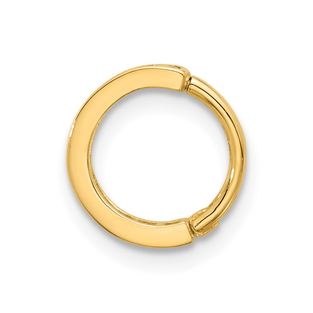 14K Gelbgold Poliert Zirkonia Klappbar Cartilage Ring
