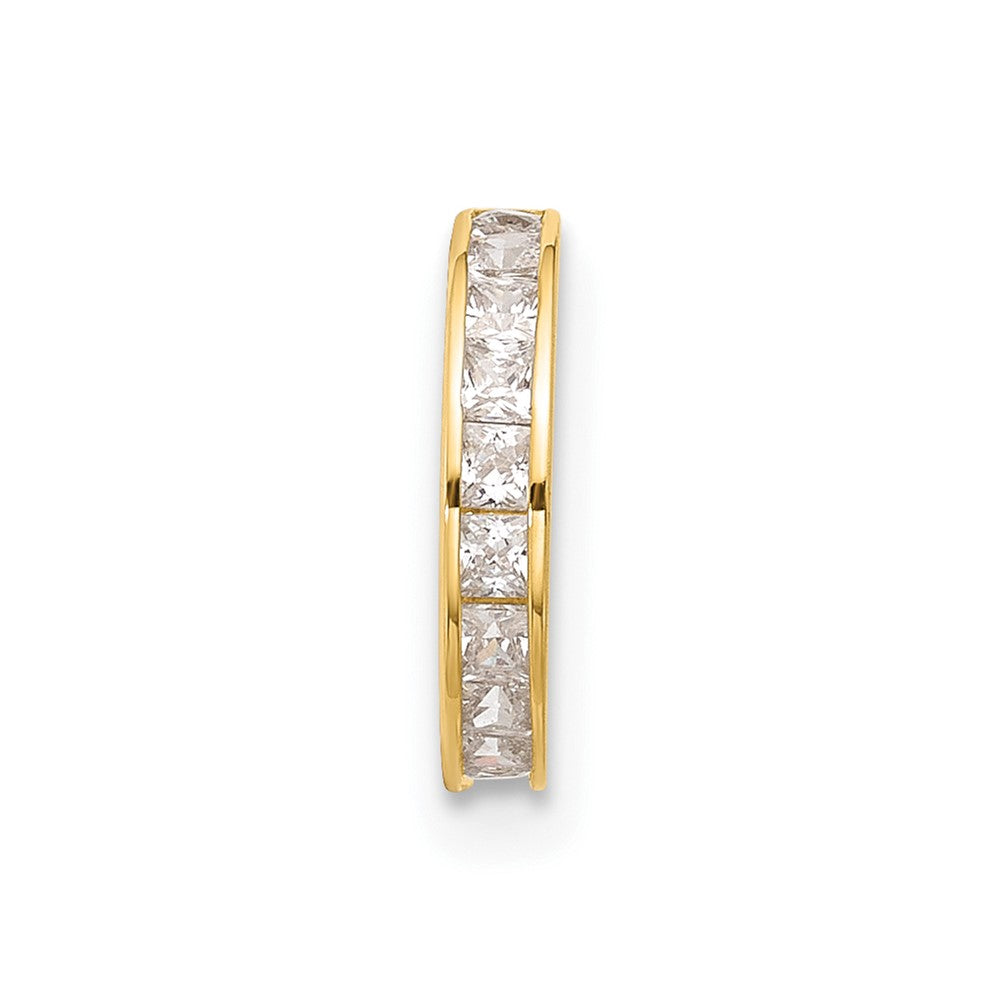 14K Gelbgold Poliert Zirkonia Klappbar Cartilage Ring