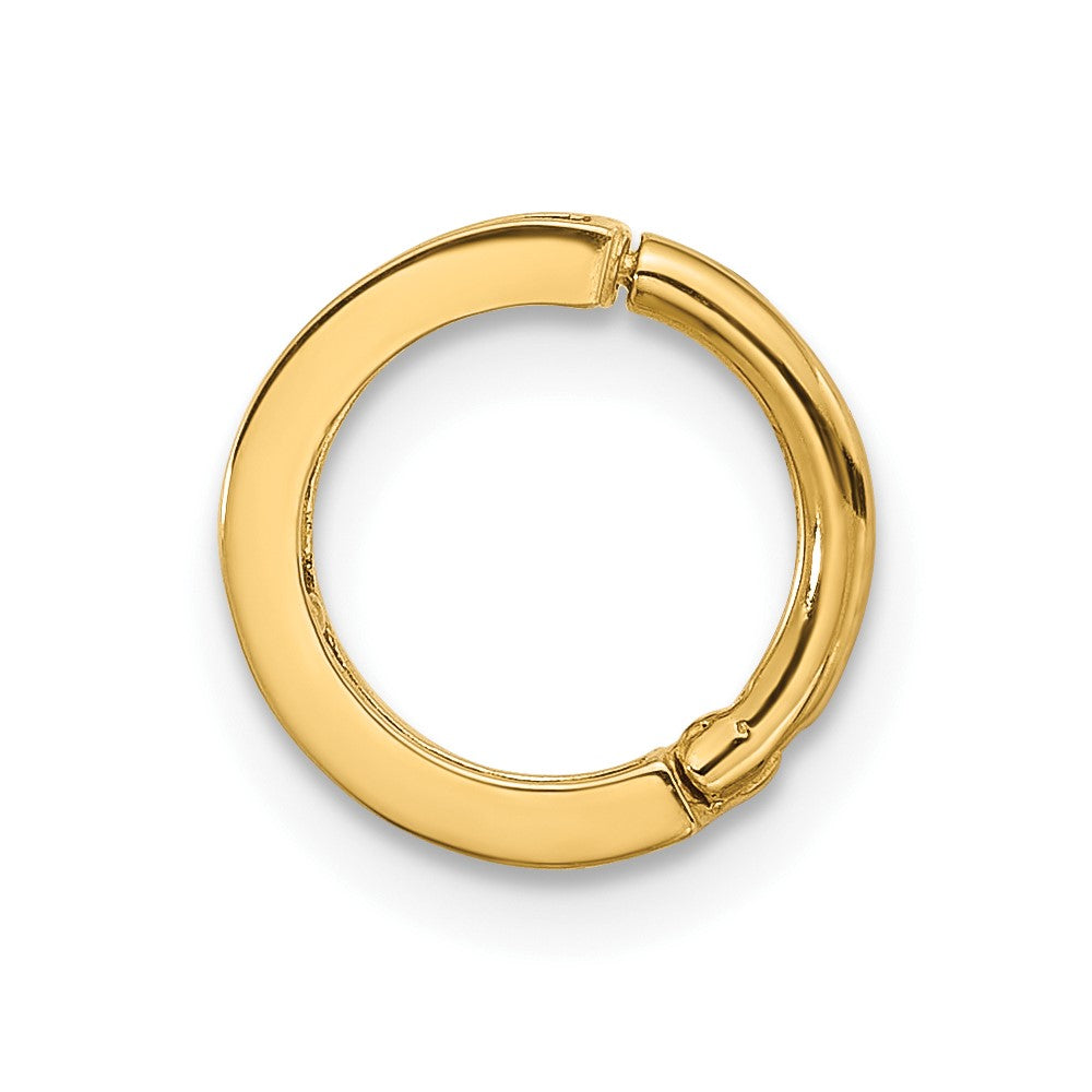 14K Gelbgold Poliert Regenbogen Zirkonia Klappbar Cartilage Ring