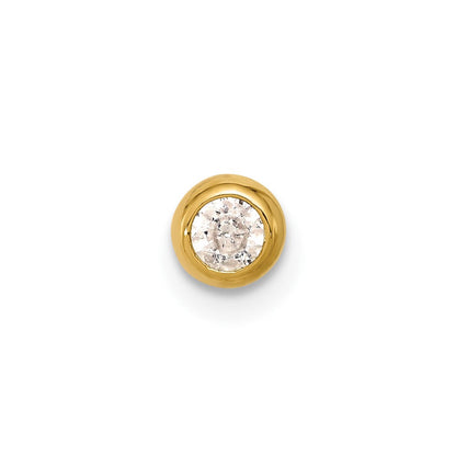 14K Gelbgold Poliert Zirkonia Industrial Body Schmuck