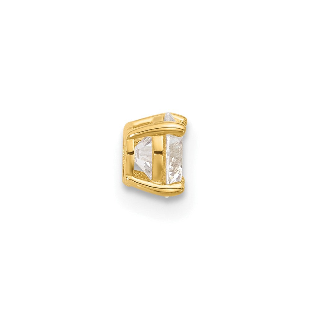 14K Gelbgold Poliert 3mm Zirkonia Industrial Body Schmuck